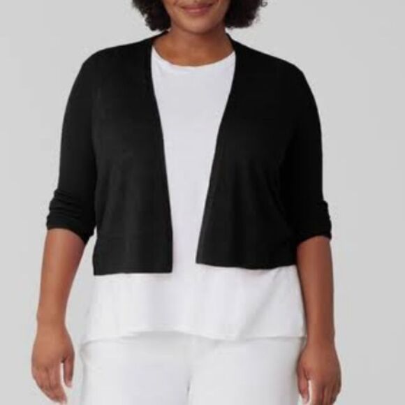 ELLE LONG SLEEVE OPEN-FRONT CARDIGAN - Picture 7 of 16